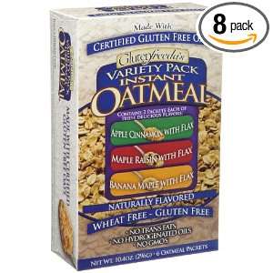 Glutenfreedas Instant Oatmeal, Variety Pack, 6 Count Packets (Pack of 