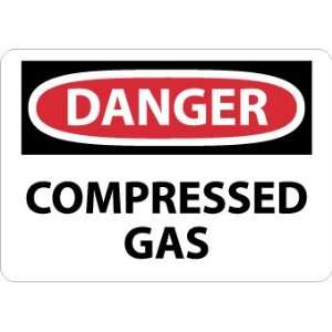 D245P   Danger, Compressed Gas, 7 X 10, Pressure Sensitive Vinyl 