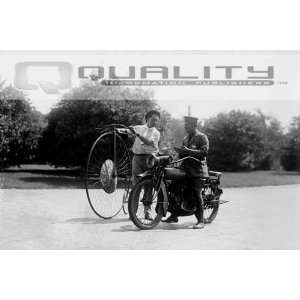  1921 Velocipede (Tricycle) & A Motorcycle Cop (8 x 12 