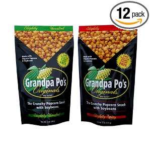 Grandpa Pos Originals Variety Pack Popcorn Snack with Soybeans, 5 