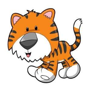  Childrens Wall Decals   Cartoon Tiger Cub   12 inch 