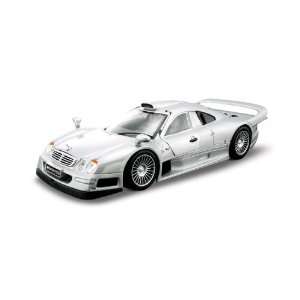   Scale Silver AL Mercedes Benz CLK GTR (Street Version): Toys & Games
