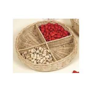  Round Rattan Divided Tray (4 COMPARTMENTS)   Christmas 