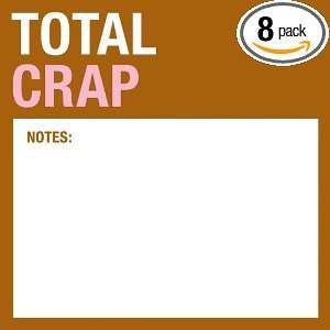 Knock Knock Sticky Note Pad, Total Crap, (Pack of 8 