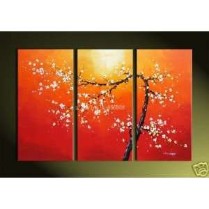  Orange Branch   3 Piece Oil Painting: Everything Else