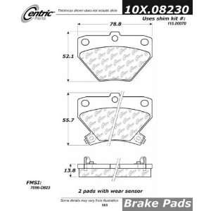  Centric Parts 100.08230 100 Series Brake Pad: Automotive
