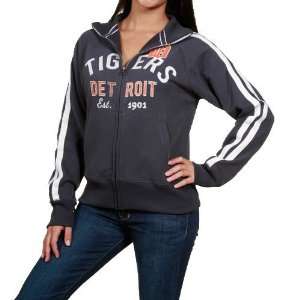   47 Brand Detroit Tigers Ladies Navy Blue Walkoff Track Full Zip Jacket