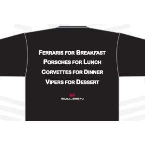  Saleen Black Ferraris For Breakfast T Shirt   Medium 