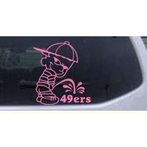  Pee On 49ers Car Window Wall Laptop Decal Sticker    Pink 