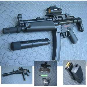  MP  Full Auto AEG Airsoft Gun with Silencer: Sports 