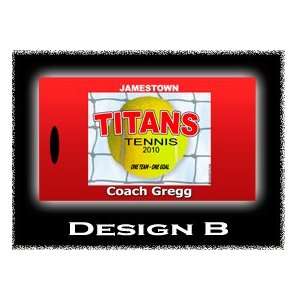 Personalized Tennis Bag Tag for Player or Coach Gift:  
