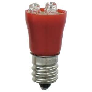  S6 Candelabra Base Red 6 12 Volt LED 