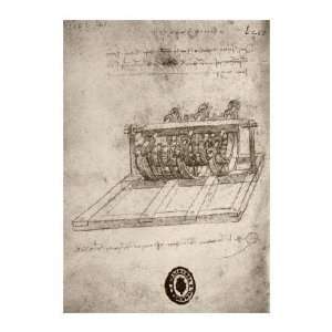    Leonardo Da Vinci   Mechanical Sketches Giclee: Home & Kitchen