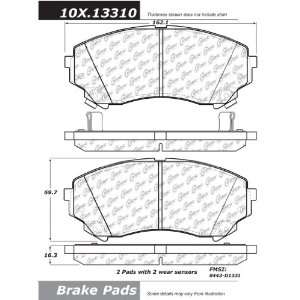  Centric Parts, 102.13310, CTek Brake Pads Automotive