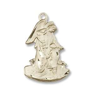  14kt Gold Guardian Angel Medal Jewelry