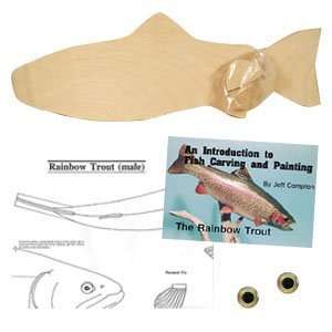  Woodcarving   RAINBOW TROUT TUPELO KIT