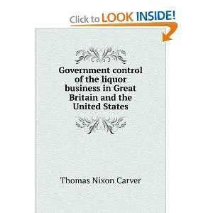  Government control of the liquor business in Great Britain 