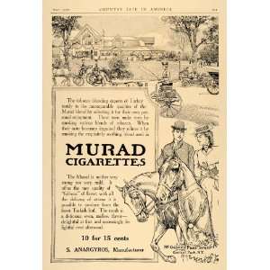 1906 Ad Murad Cigarettes Turkish Pricing S. Anargyros   Original Print 