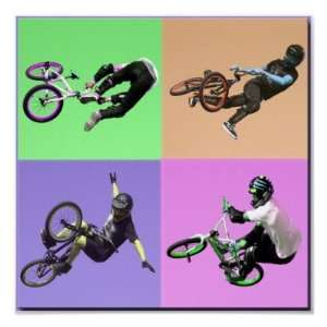  BMX Extreme Pop Art, Copyright Karen J Williams Print 