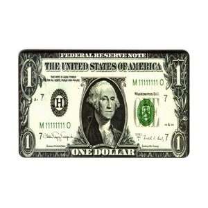 Collectible Phone Card $1. Bill   Modern USA Federal Reserve Currency 