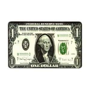 Collectible Phone Card: $1. Bill   Modern USA Federal Reserve Currency 