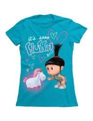 Despicable Me Its Sooo Fluffy! Turquoise Blue Juniors T shirt