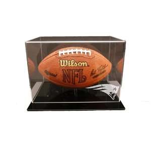  New England Patriots Football Display Case with Black 