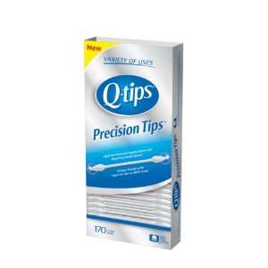  Q Tips Cotton Swabs, Precision Tip, 170 Count (Pack of 3 