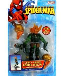   Amazing SpiderMan Action Figure Flame Launch Mad Jack: Toys & Games