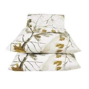  Realtree Camouflage AP Snow Sheet Set   White (California 