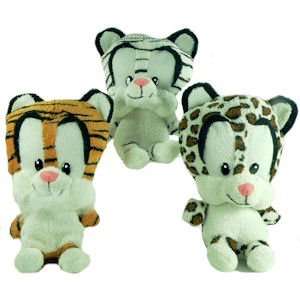  Big Head Tiger Plushes 11 Inches Set of 3 Toys & Games