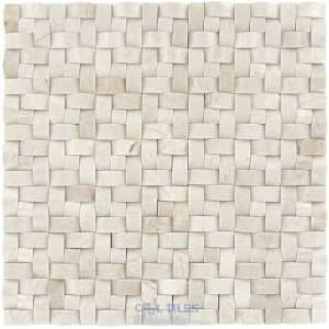  Contours   corinthian polished interweave mosaic in crema 