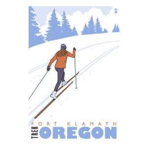  Cross Country Skier, Fort Klamath, Oregon Giclee Poster 