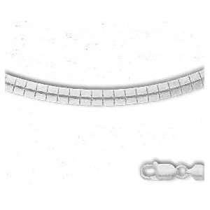  Sterling Silver 20 Inch X 3.0 mm Omega Necklace 