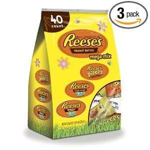 Reeses Mega Mix Easter Candy Assortment, 22.46 Ounce Bags (Pack of 3)