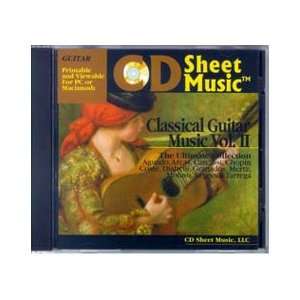 CD Sheet Music Classical Guitar Music, Volume II Musical 