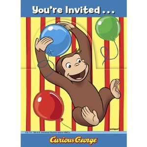    Curious George Invitations (8) Party Supplies: Toys & Games