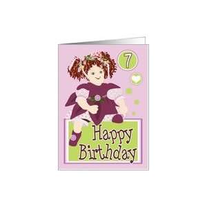  Happy 7th Birthday Doll Card: Toys & Games