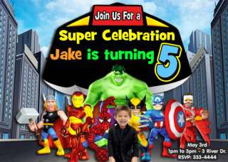 SUPER HERO SQUAD BIRTHDAY INVITATIONS & PARTY FAVORS  