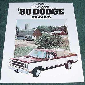 1980 Dodge Pickup Trucks 16 Page Brochure  Nice  