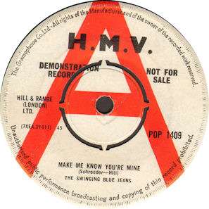 SWINGING BLUE JEANS Make Me Know 1965 UK demo/promo  