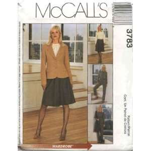 Mccalls Sewing Pattern 3783 Misses/ Miss Petite Lined Jacket, Top 