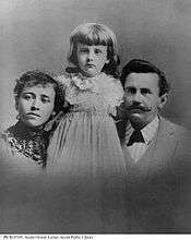 Porter family in early 1890s—Athol, daughter Margaret, William