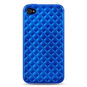  CRYSTAL SKIN CASE BLUE 3D CUBE DESIGN for the Apple Iphone 