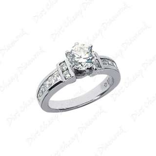 05 Ct. Real Diamond Estate Engagement Ring I SI2 Silver White Gold 