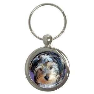  Yorkshire Terrier Puppy Dog 3 Round Key Chain AA0654 