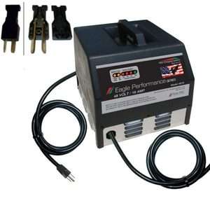 36V Dual Pro Golf Cart Battery Charger with Crowsfoot Connector  
