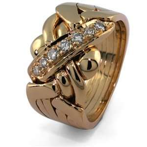  5 Band Diamond Puzzle Ring 5B7D Jewelry