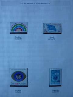 WW/UNITED NATIONS 1970 XF MINT NEVER HINGED 25TH ANNIVERSARY STAMP 