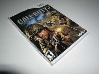 Wii, Call of Duty 3 EMPTY Video Case, NO GAME, With Manual, Condition 